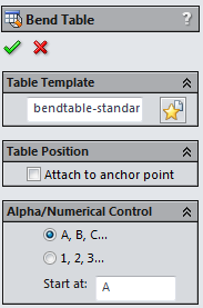 bend tables