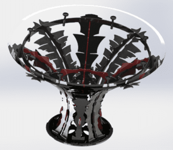 Albert Paley, Meridian Table, Designed in SOLIDWORKS