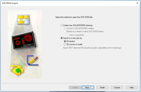 Opening my DXF in Solidworks