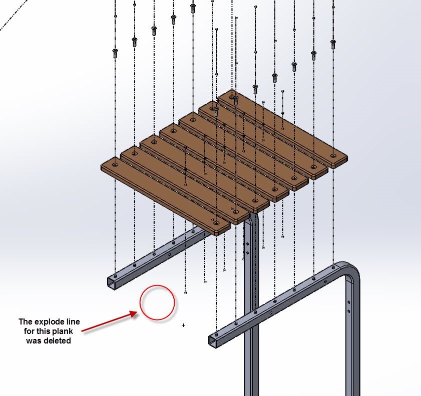 Clean up explode lines SOLIDWORKS 2018
