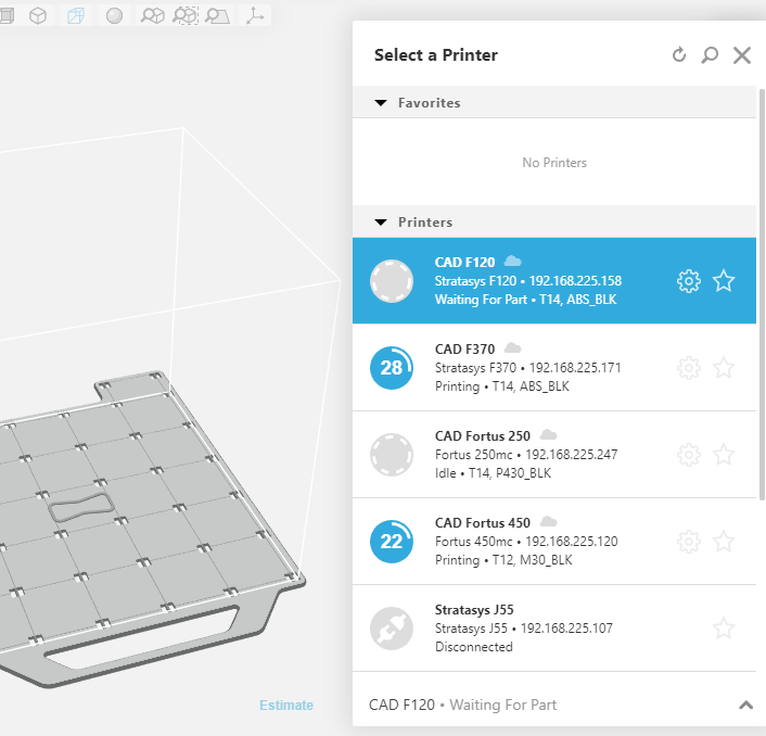 Select a Printer page GrabCAD print to find Stratasys Service Documents