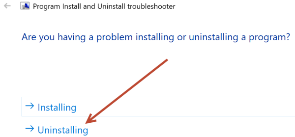 Problems uninstalling