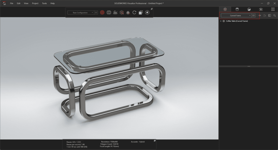 Once the configurations are imported, they will behave independently as they do in Solidworks.