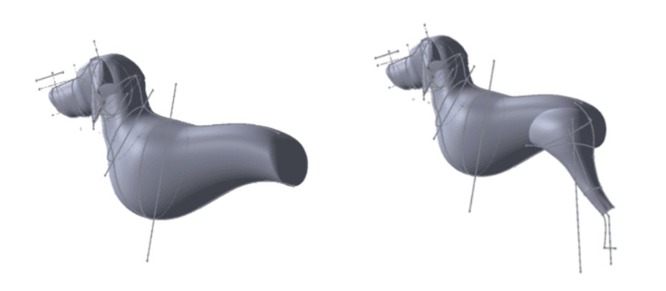 Surfacing, CAD, splines, dog, cat, SOLIDWORKS