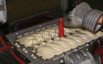 Matchplate with FDM insert (white) to prepare for sand casting.
