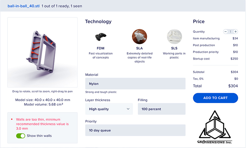 Drag And Drop Your CAD Model Below To Get Started Screenshot Drag And Drop Your CAD Model Below To Get Started Screenshot