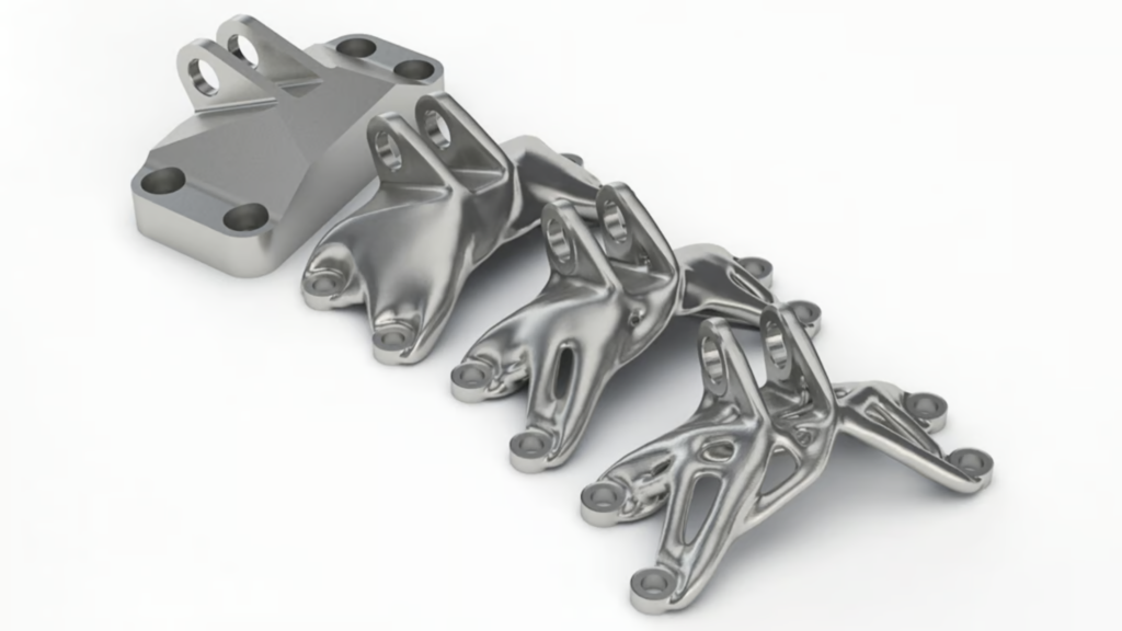 Creative Freedom of 3D Printing with Topology optimization of an aircraft bracket reduced the weight by 70%