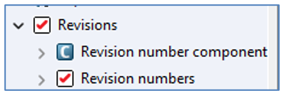 Revision numbers elements
